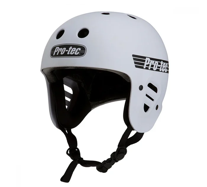 CASCO PRO-TEC FULL CUT BLANCO MATE