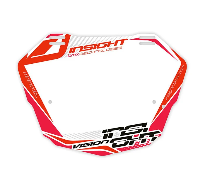 PLACA PORTA NUMERO INSIGHT VISION 2 MINI ROJO